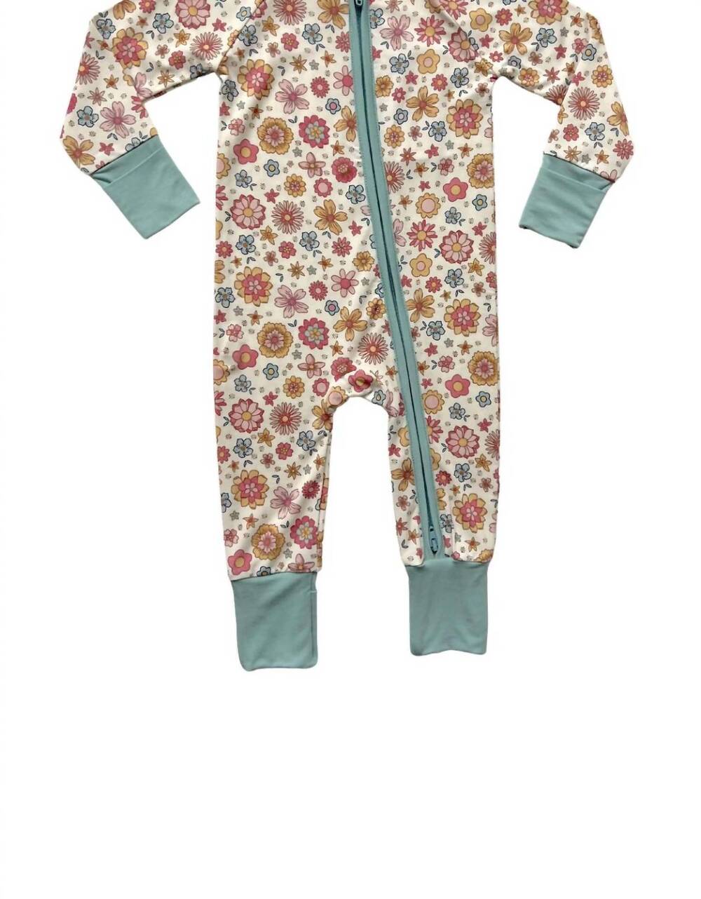 NEW IN MY JAMMERS kids' zipper romper in zoey floral